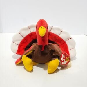 Vtg Ty Beanie Baby Gobbles Turkey 1996 w/ Hang Tag